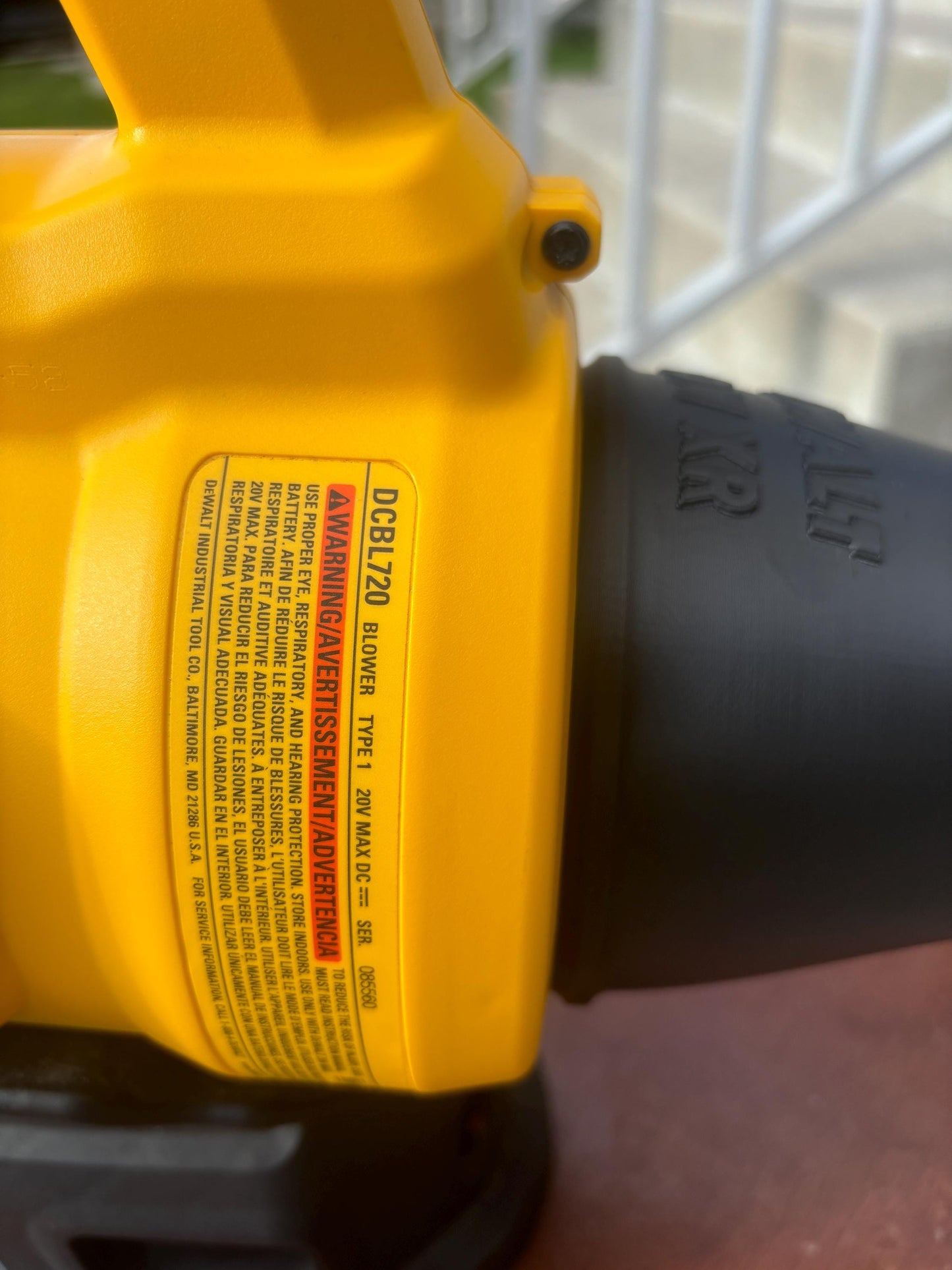 Short Round Nozzle For DeWalt 20V DCBL720 (gen-1 older model) Leaf Blower