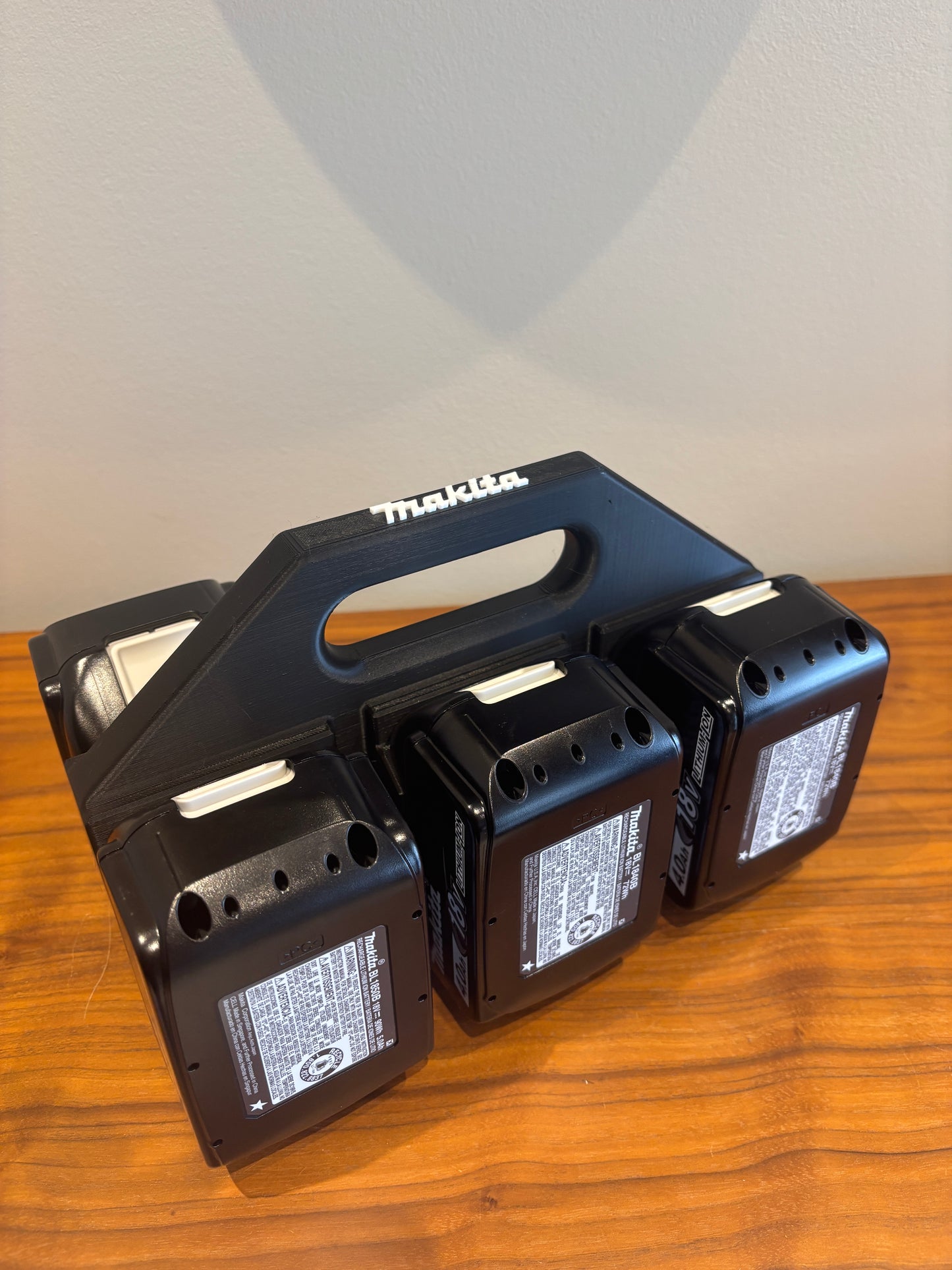 Battery Caddy for Makita LTX 18V Batteries – holds 6 Batteries, Optional Milwaukee Packout Mounting