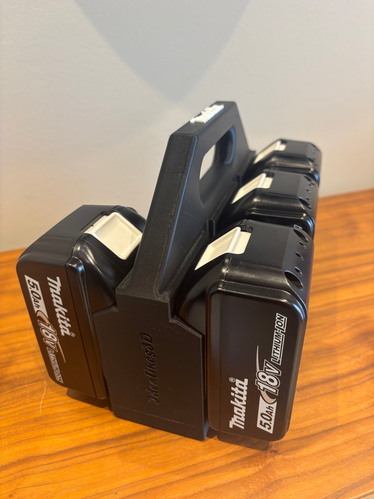 Battery Caddy for Makita LTX 18V Batteries – holds 6 Batteries, Optional Milwaukee Packout Mounting