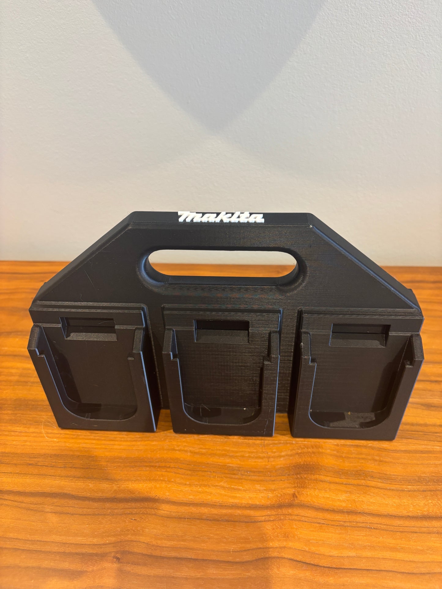 Battery Caddy for Makita LTX 18V Batteries – holds 6 Batteries, Optional Milwaukee Packout Mounting