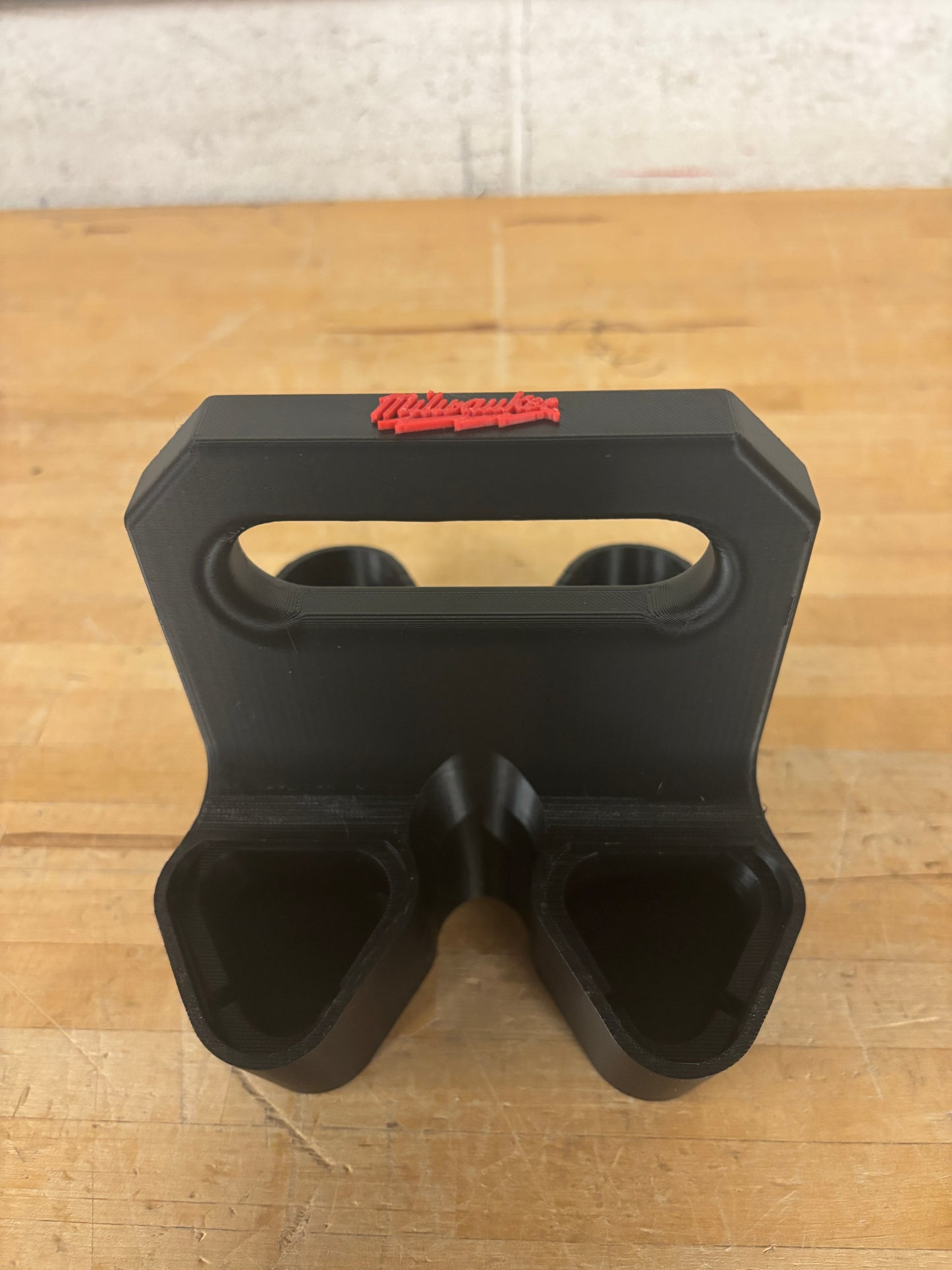 Battery Caddy for Milwaukee M12 Batteries – holds 4 Batteries, Optional Milwaukee Packout Mounting