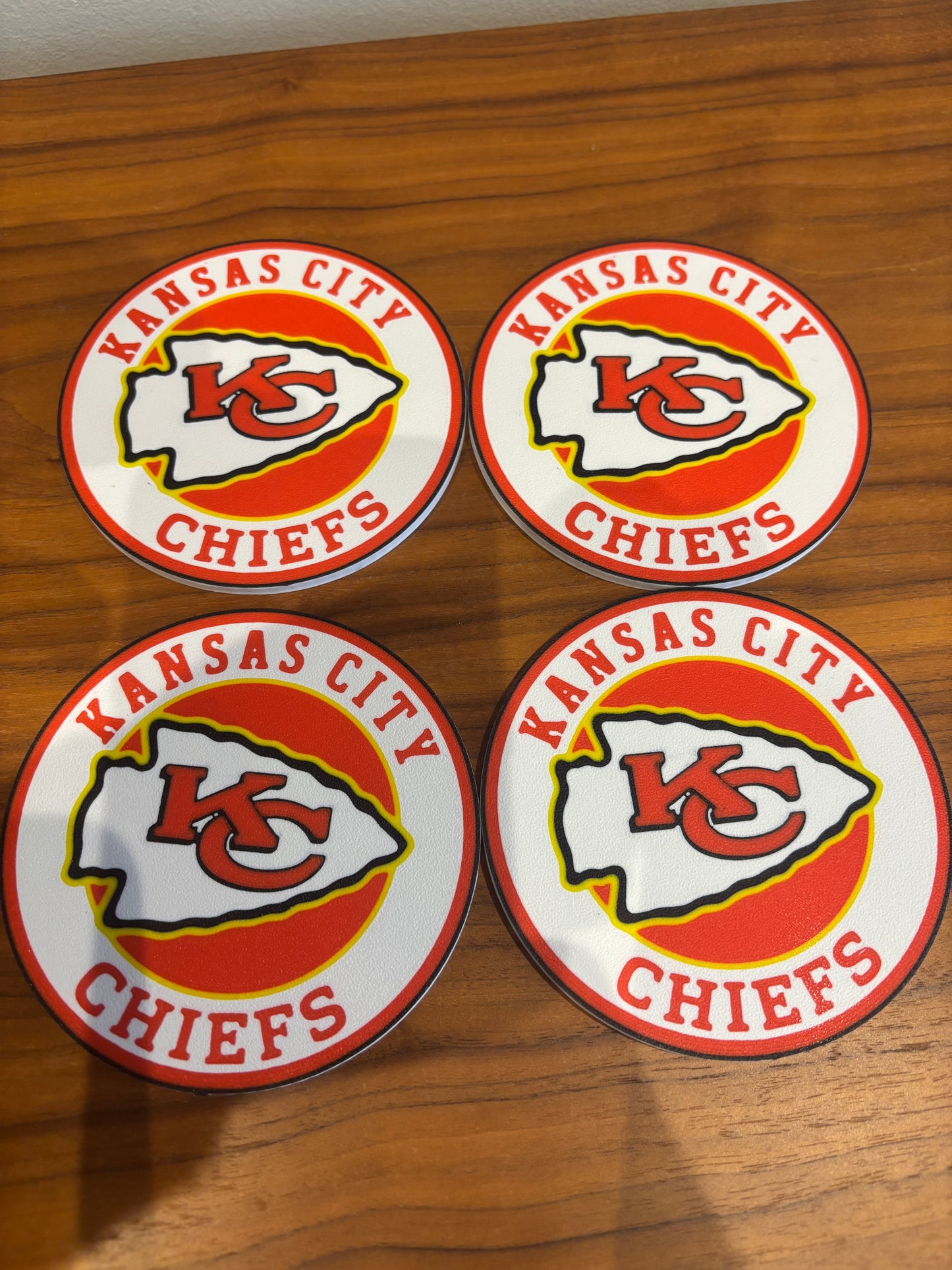 NFL Kansas City Chiefs Drink Coasters (pack of 4 or 8)