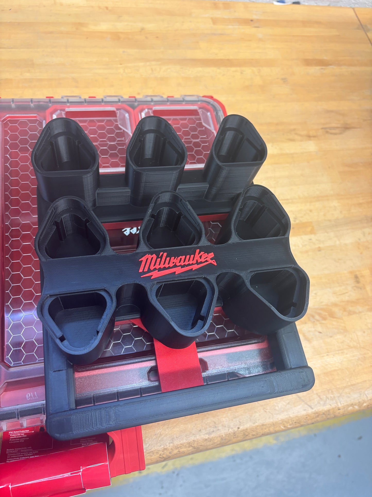 Milwaukee Packout Holder Carrier for Milwaukee M12 Batteries - holds 9 Batteries