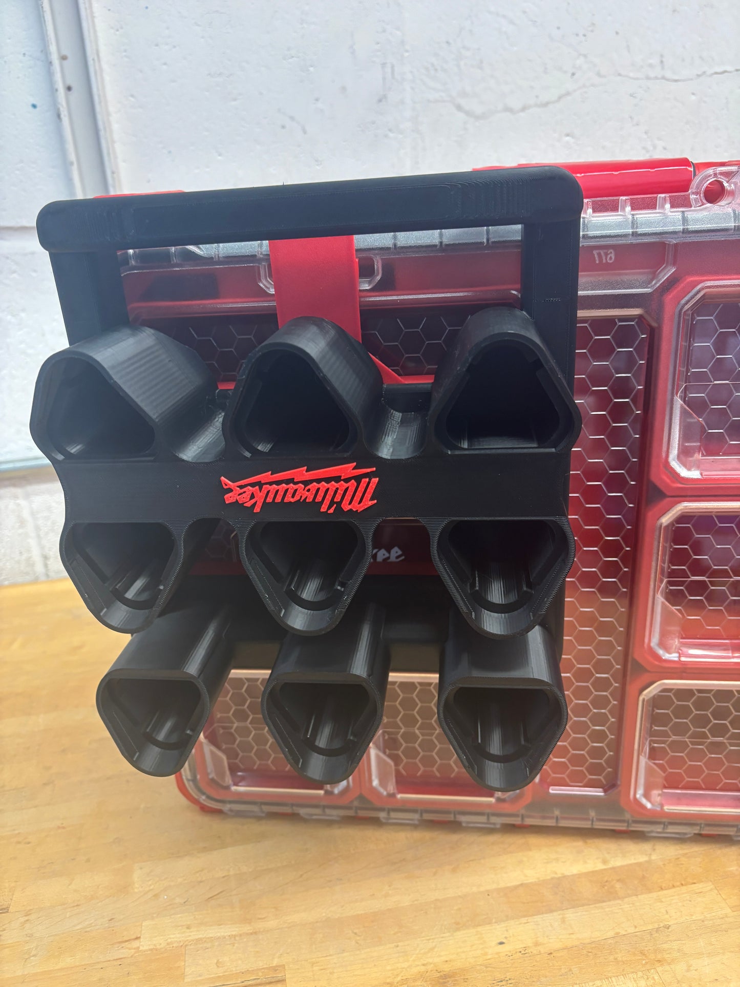Milwaukee Packout Holder Carrier for Milwaukee M12 Batteries - holds 9 Batteries