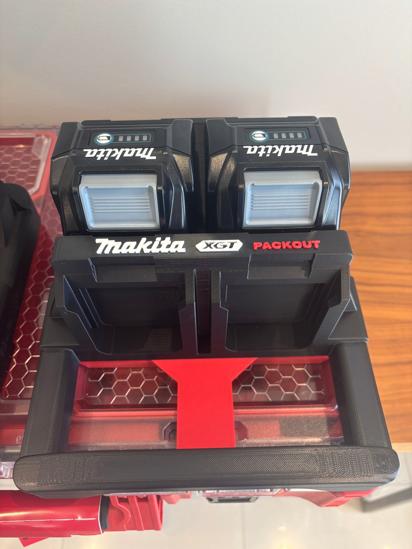 Milwaukee Packout Holder Carrier for Makita XGT 40V Batteries - holds 6 Batteries
