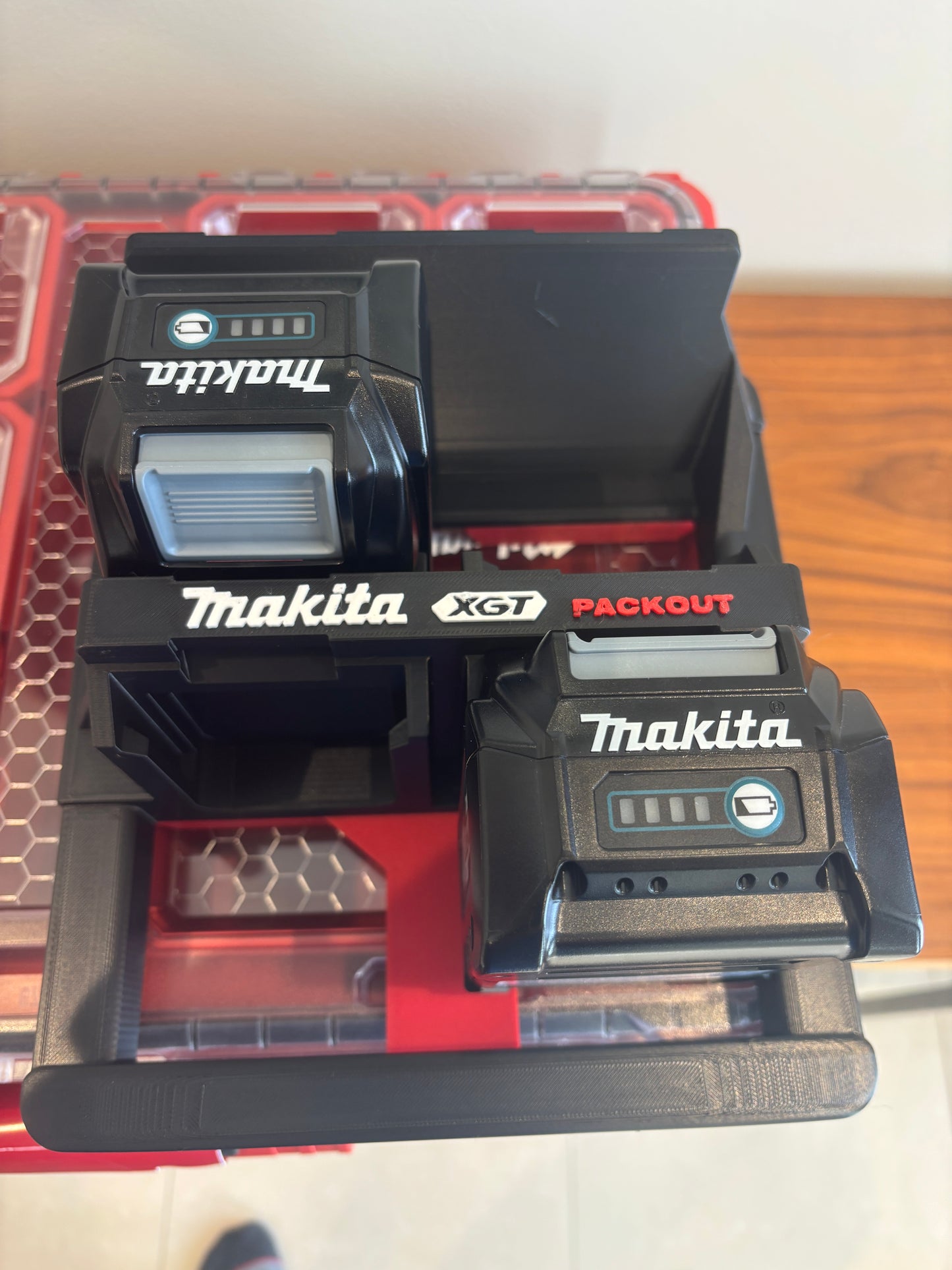 Milwaukee Packout Holder Carrier for Makita XGT 40V Batteries - holds 6 Batteries
