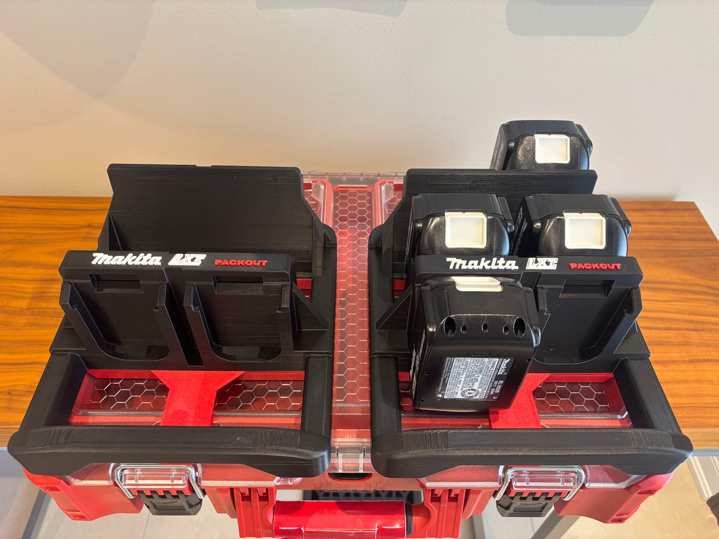 Milwaukee Packout Holder Carrier for Makita LXT 18V Batteries - holds 6 Batteries