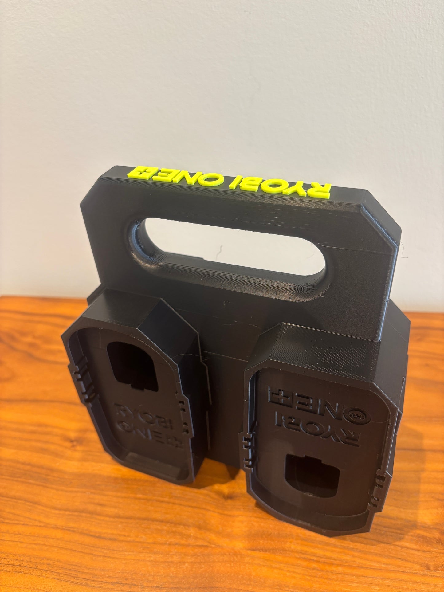 Battery Caddy for RYOBI 18V ONE+ Batteries – holds 4 Batteries, Optional Milwaukee Packout Mounting