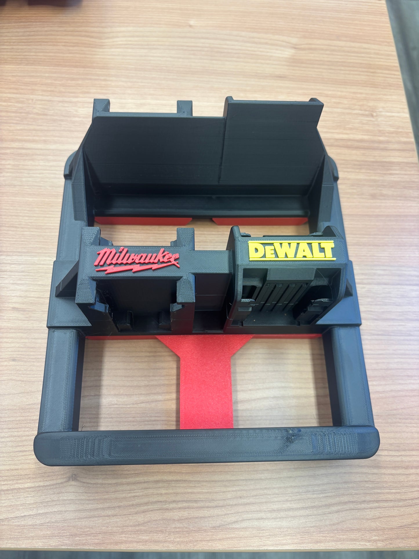 Milwaukee Packout Holder Carrier "DeWaukee" for DeWalt 20V / 60V and Milwaukee M18 Batteries - holds 3 DeWalt and 3 Milwaukee M18 Batteries
