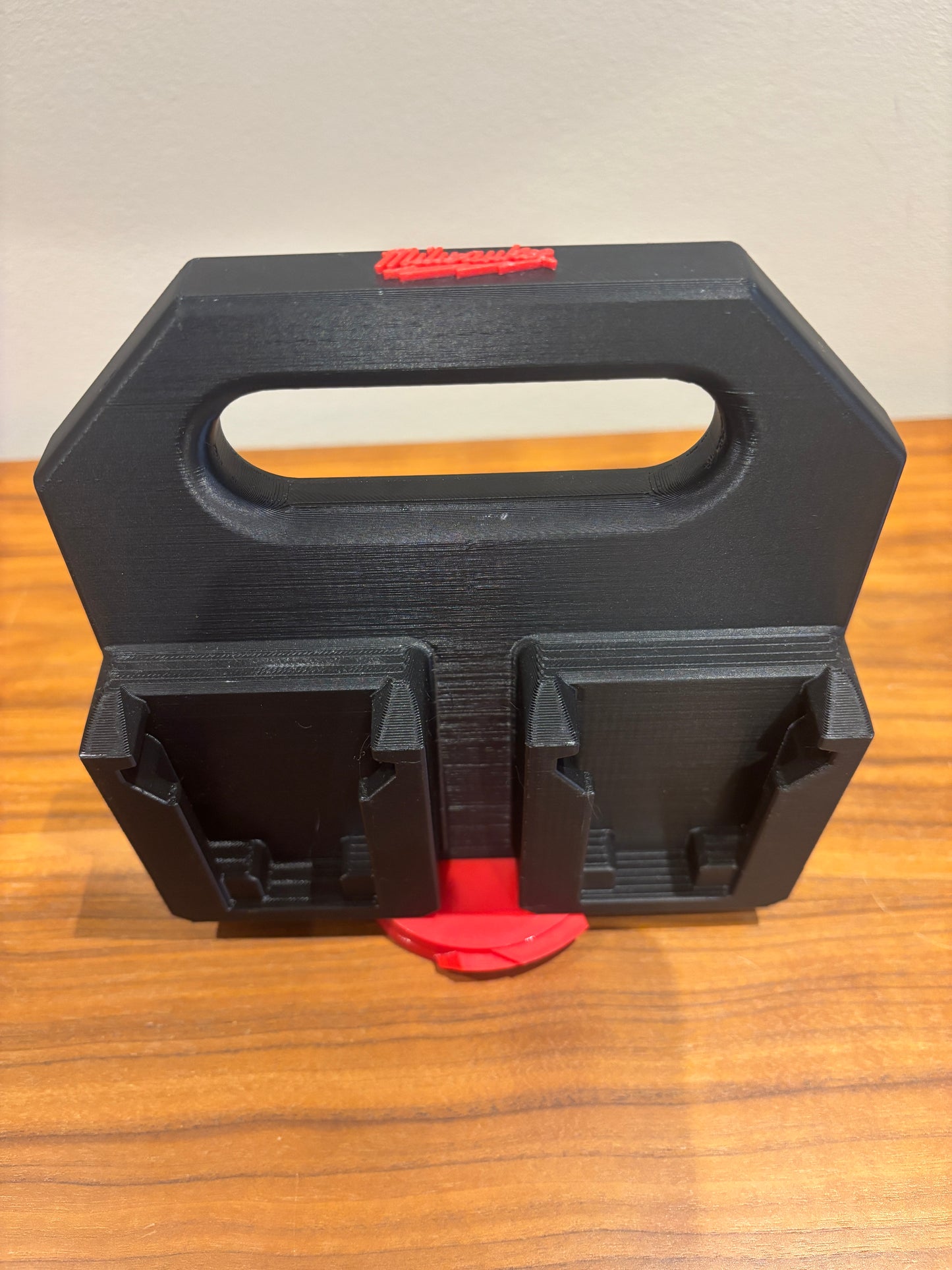 Battery Caddy for Milwaukee M18 Batteries – holds 4 Batteries, Optional Milwaukee Packout Mounting