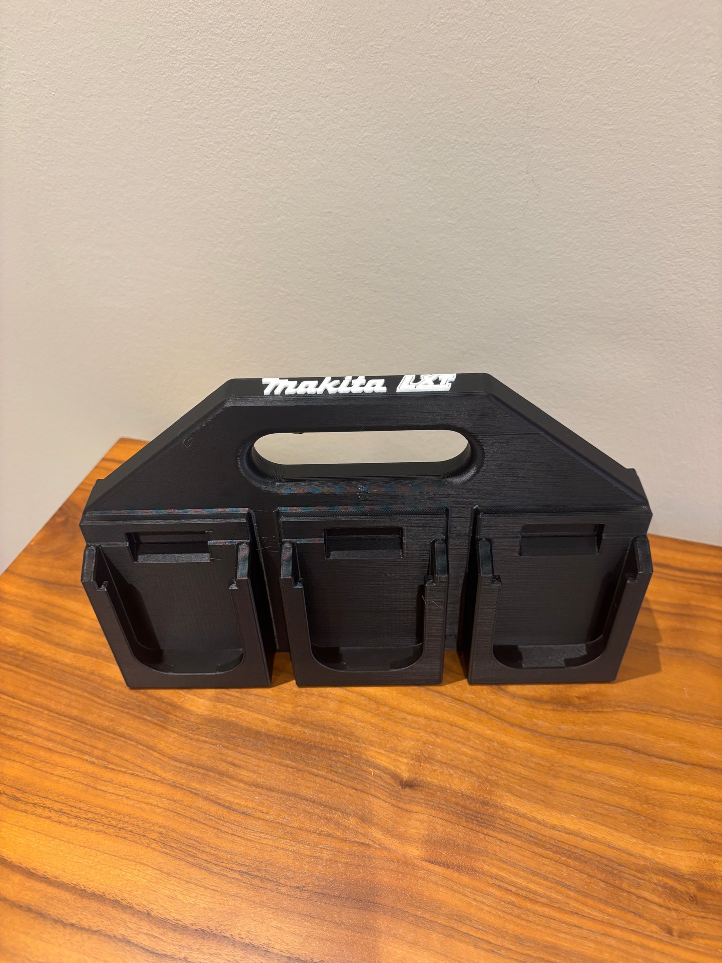 Battery Caddy for Makita LTX 18V Batteries – holds 6 Batteries, Optional Milwaukee Packout Mounting