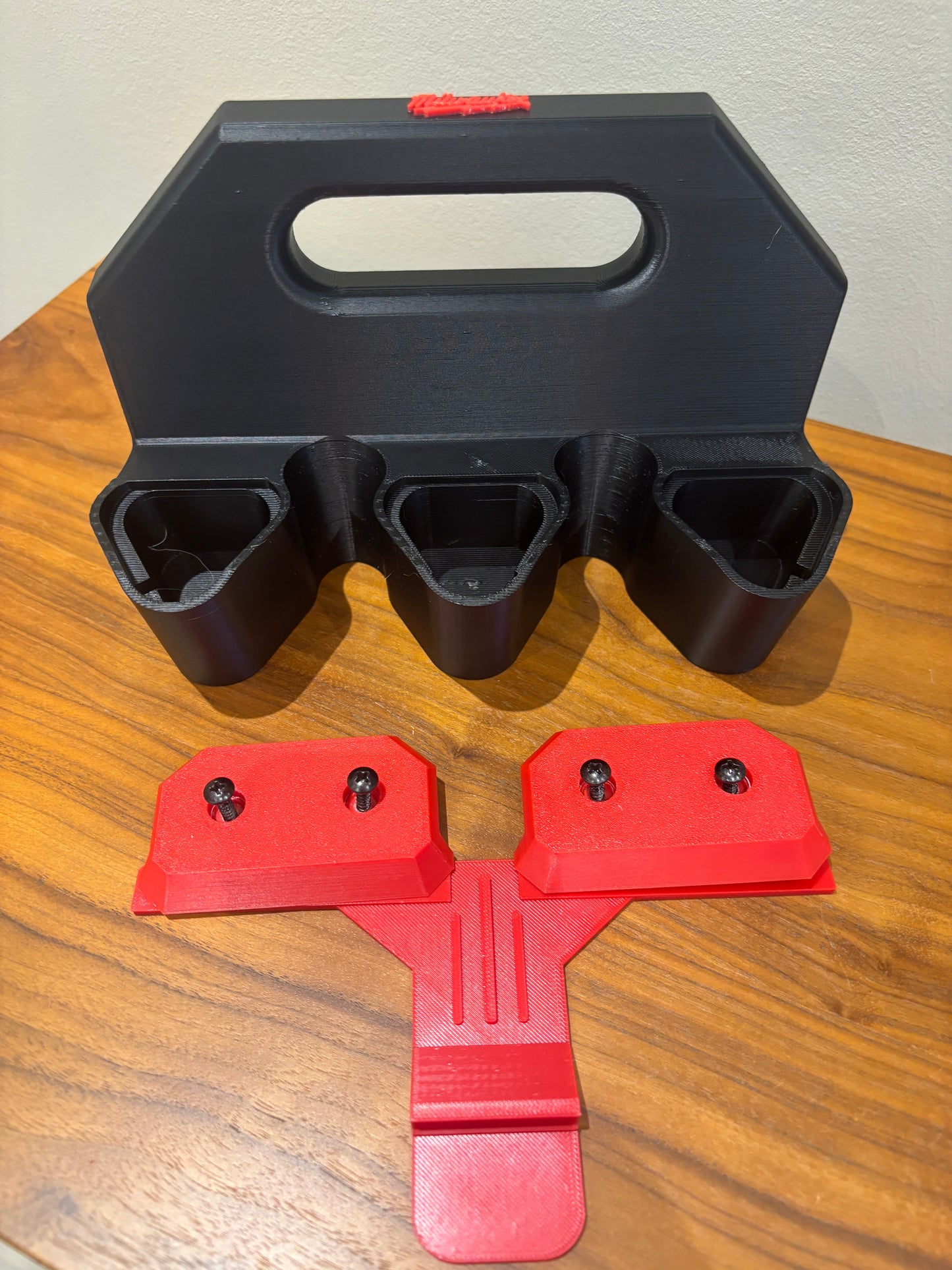 Battery Caddy for Milwaukee M12 Batteries – holds 6 Batteries, Optional Milwaukee Packout Mounting