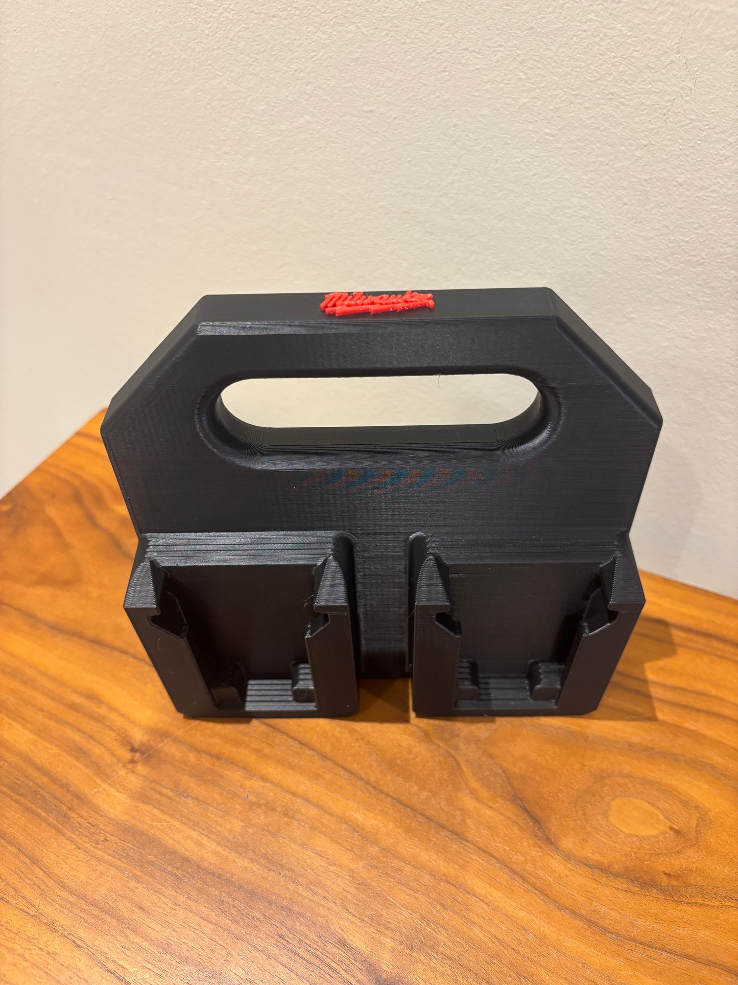 Battery Caddy for Milwaukee M18 Batteries – holds 4 Batteries, Optional Milwaukee Packout Mounting