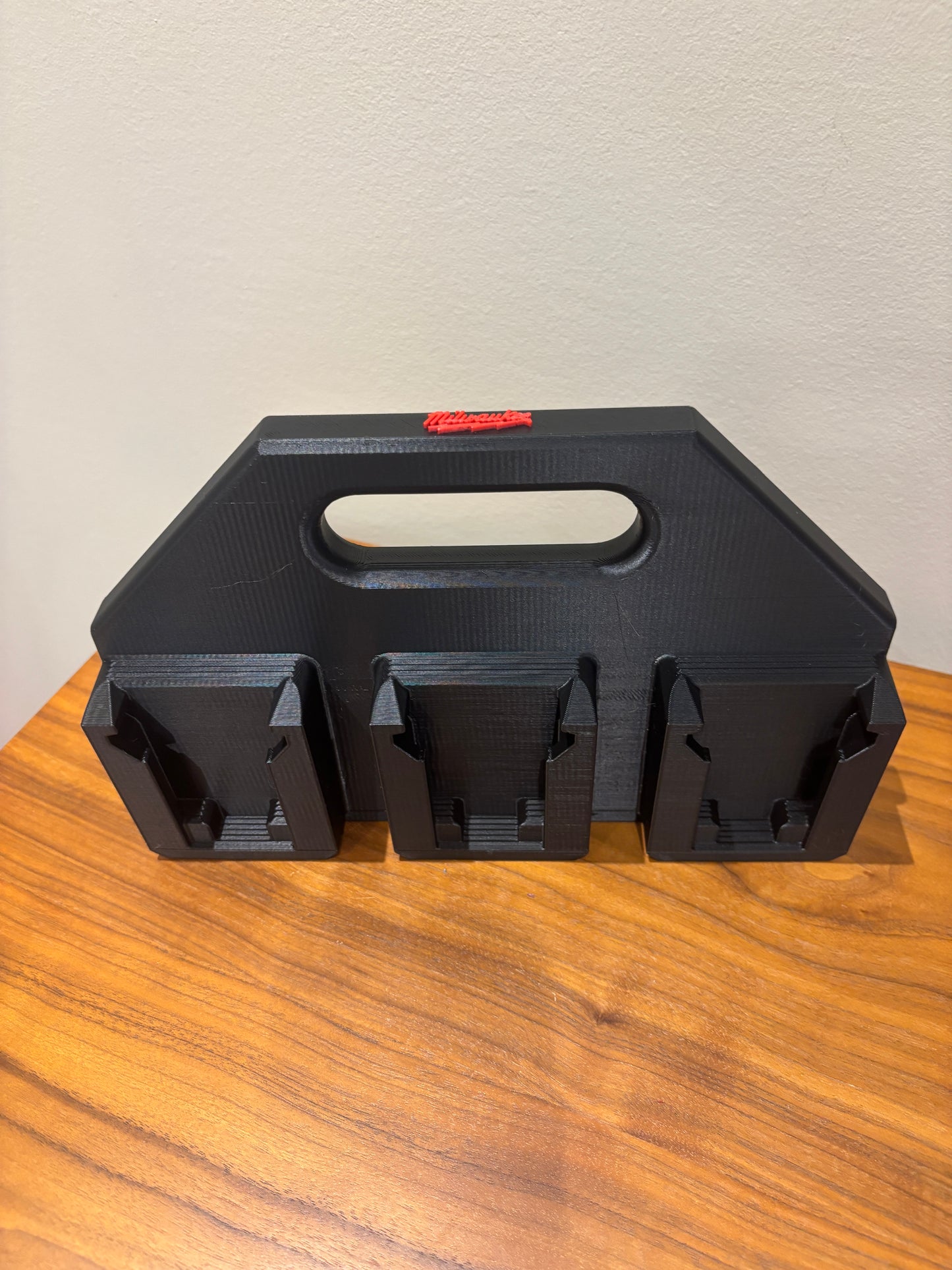 Battery Caddy for Milwaukee M18 Batteries – holds 6 Batteries, Optional Milwaukee Packout Mounting