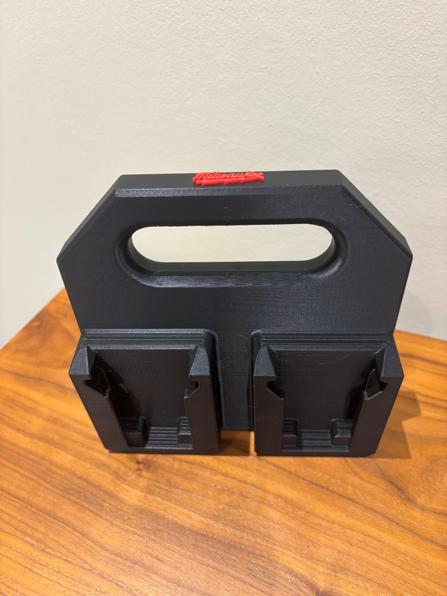 Battery Caddy for Milwaukee Combo M12 and M18 Batteries – holds 4 Batteries, Optional Milwaukee Packout Mounting