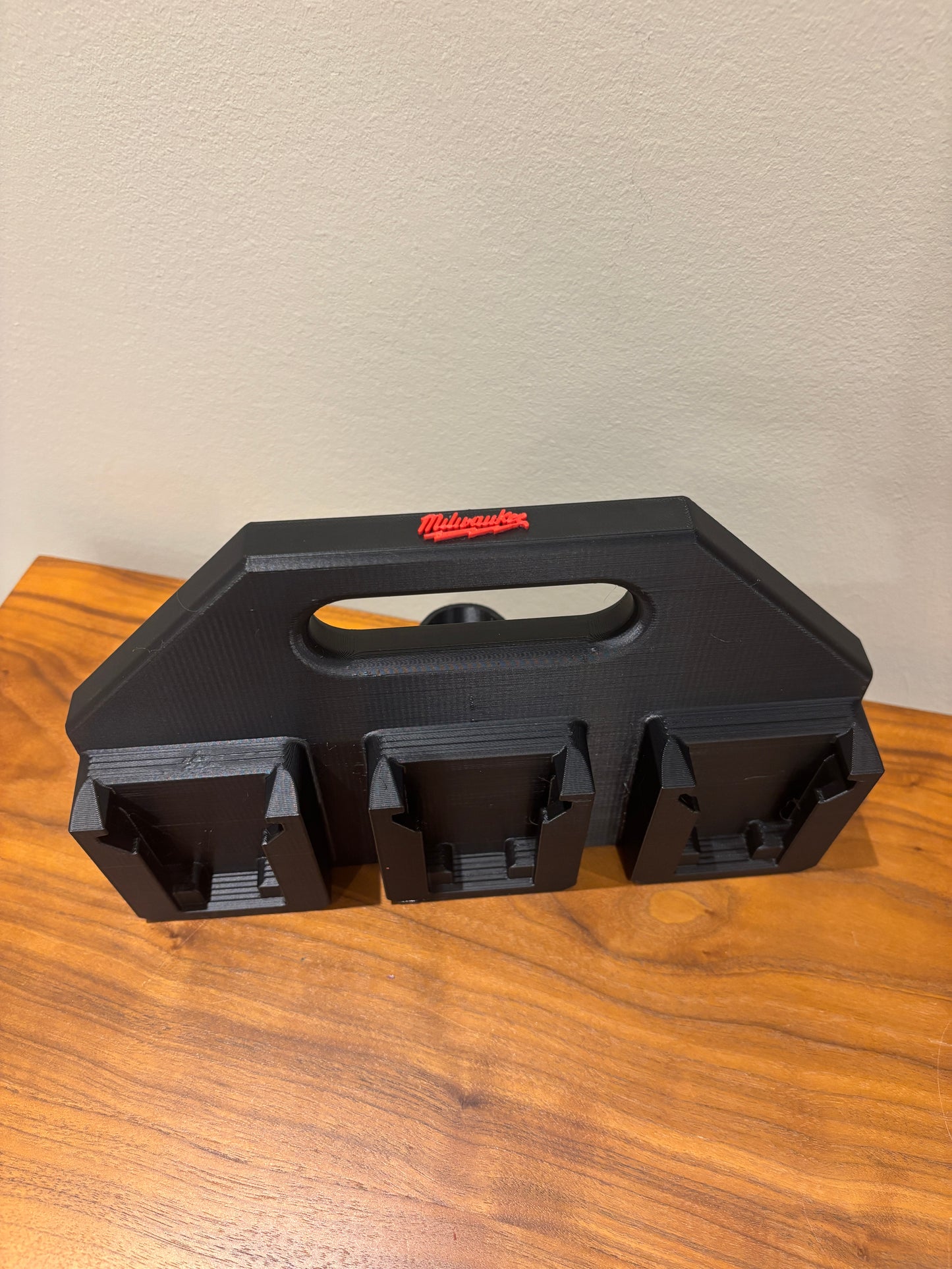 Battery Caddy for Milwaukee Combo M12 and M18 Batteries – holds 6 Batteries, Optional Milwaukee Packout Mounting