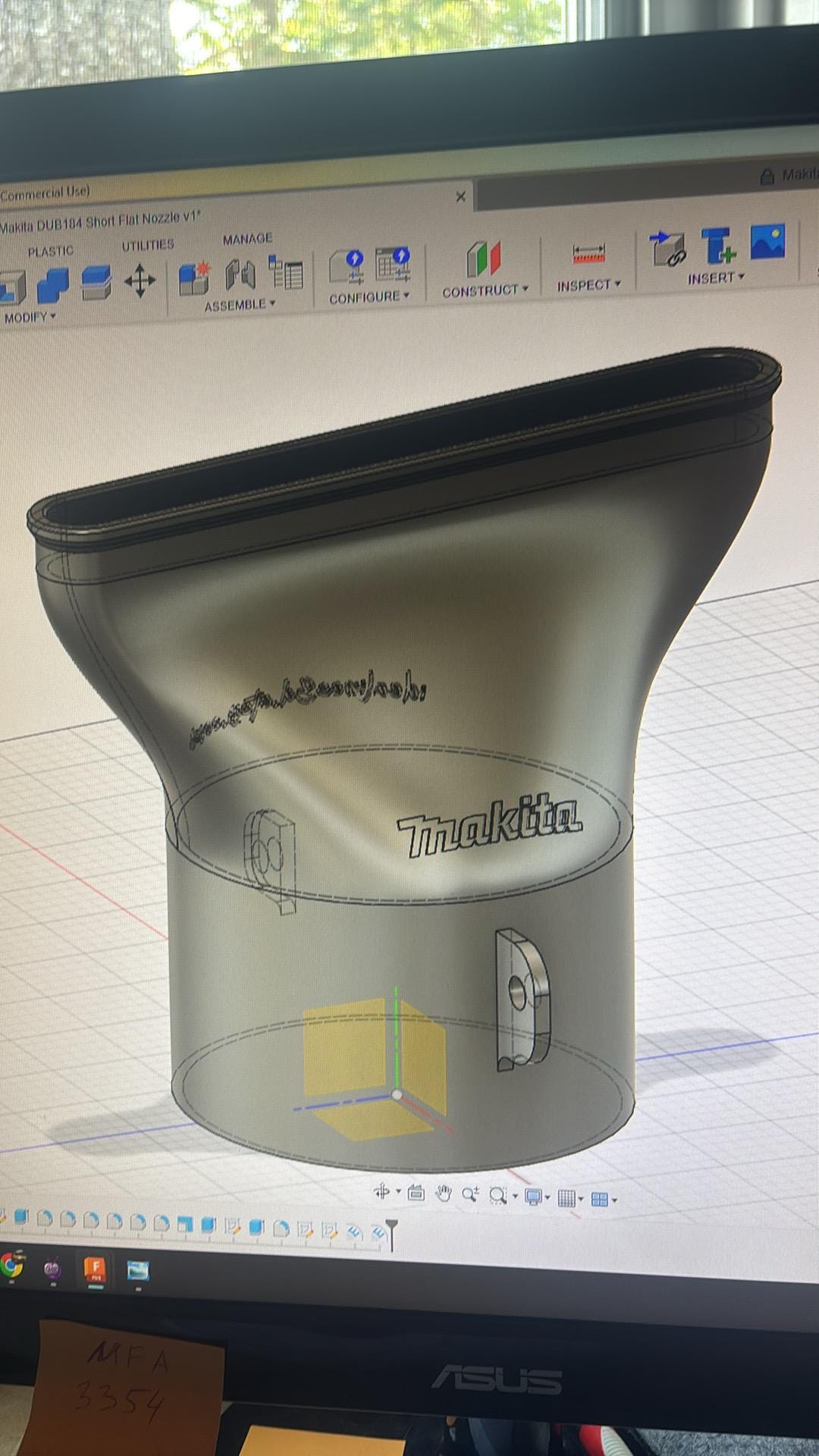 Short Flat Nozzle For Makita DUB184 Leaf Blower