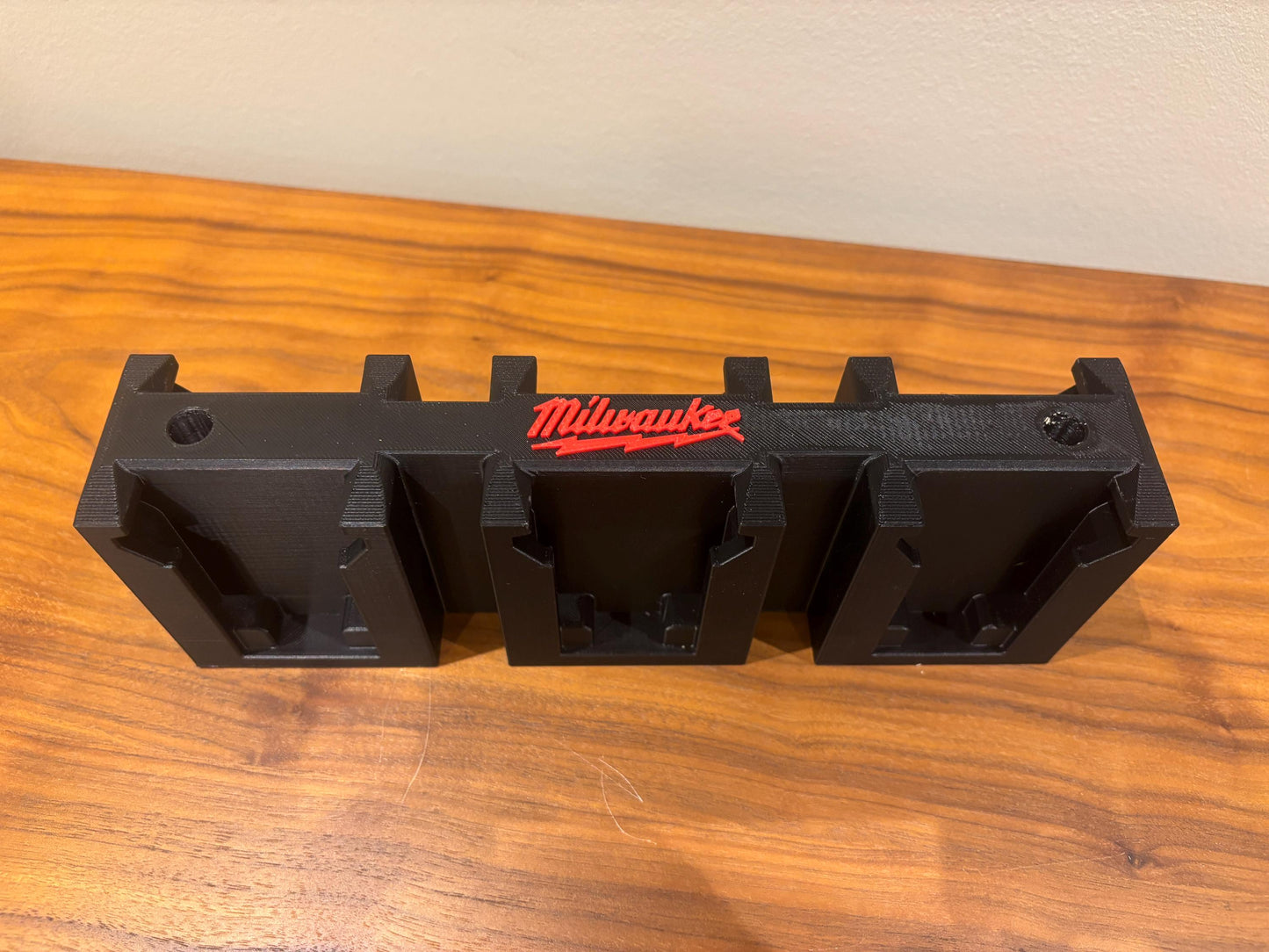Wall Mount Holder for Milwaukee M18 Batteries – holds 6 Batteries, Optional Packout Mounting