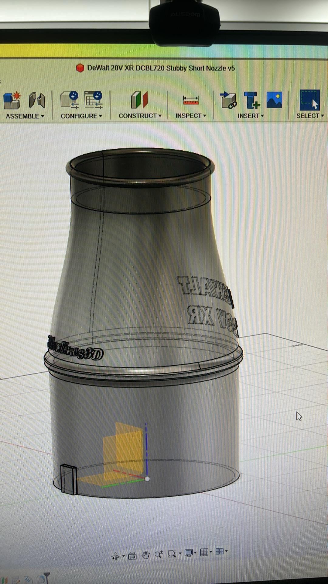 Short Round Nozzle For DeWalt 20V DCBL720 (gen-1 older model) Leaf Blower