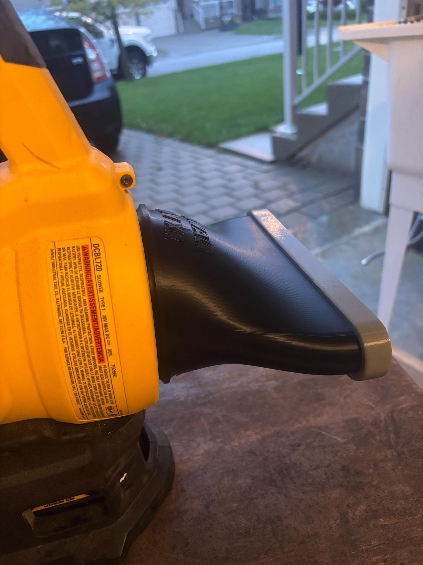 Short Flat Nozzle For DeWalt 20V DCBL720 (gen-1 older model) Leaf Blower