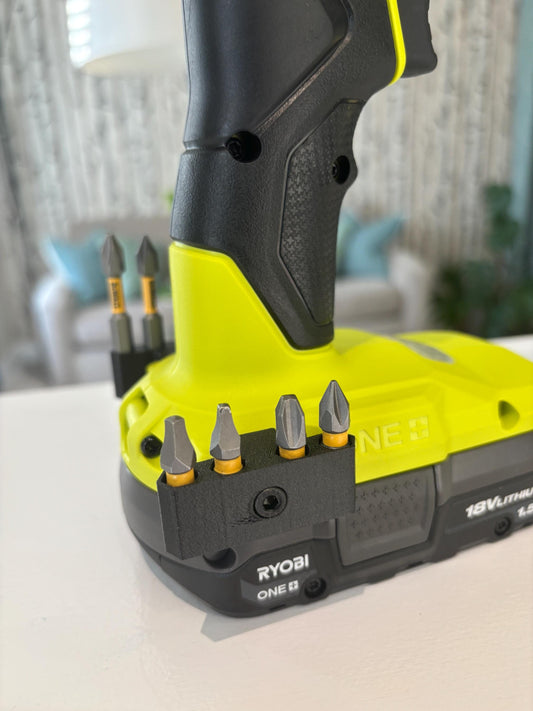 Bit Side Attachment Vertical Holders for Ryobi Drill Driver (pair - left side and right side)