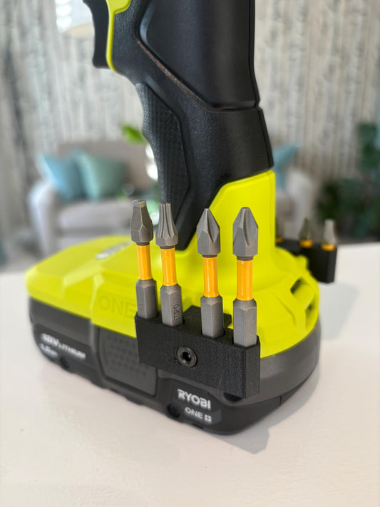 Bit Side Attachment Vertical Holders for Ryobi Drill Driver (pair - left side and right side)