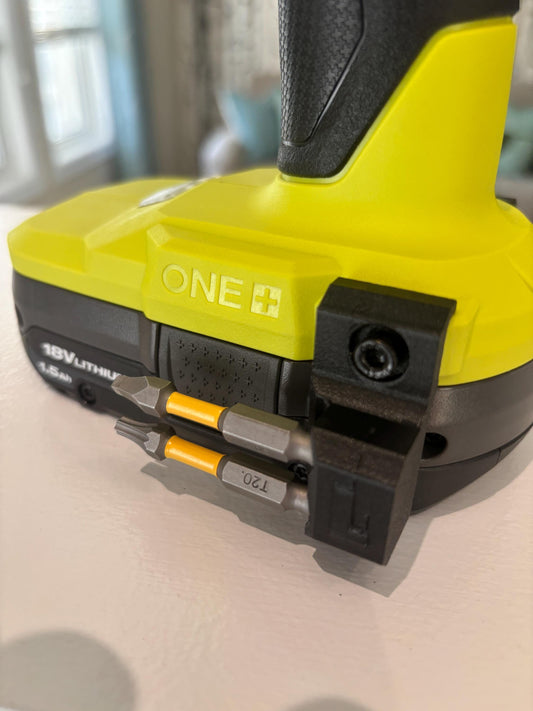 Bit Side Attachment Horizontal Holders for Ryobi Drill Driver (pair - left side and right side)