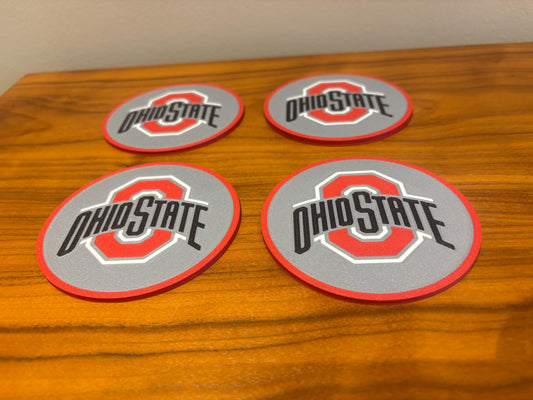 NCAAF College Football Ohio State Buckeyes Drink Coasters (pack of 4 or 8)