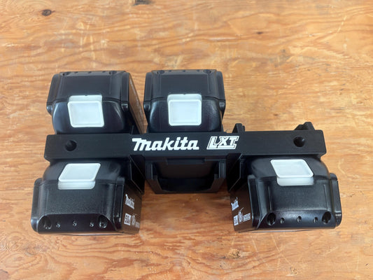 Wall Mount Holder for Makita 18V LXT Batteries – holds 6 Batteries, Optional Packout Mounting