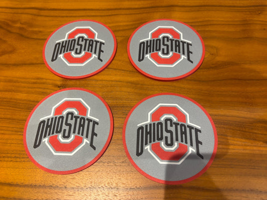 NCAAF College Football Ohio State Buckeyes Drink Coasters (pack of 4 or 8)