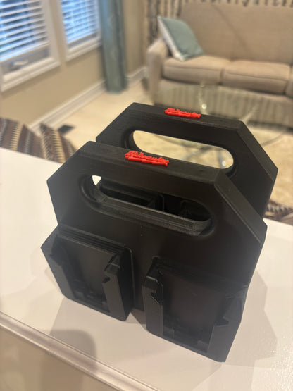Battery Caddy for Milwaukee M18 Batteries  – holds 4 Batteries, Optional Milwaukee Packout Mounting