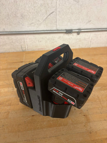 Battery Caddy for Milwaukee Combo M12 and M18 Batteries  – holds 4 Batteries, Optional Milwaukee Packout Mounting