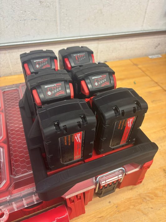 Milwaukee Packout Holder Carrier for Milwaukee M18 Batteries - holds 6 Batteries