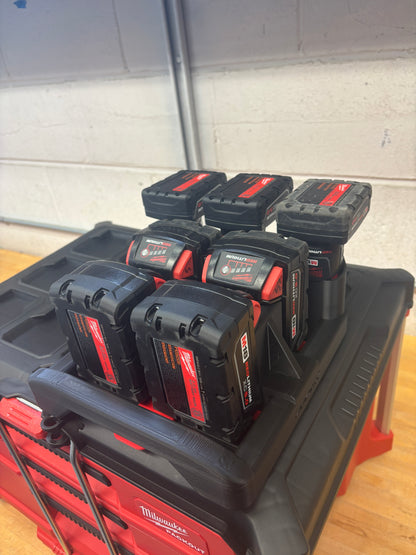 Milwaukee Packout Holder Carrier for Milwaukee M12 and M18 Batteries - holds 3xM12 and 4xM18 Batteries
