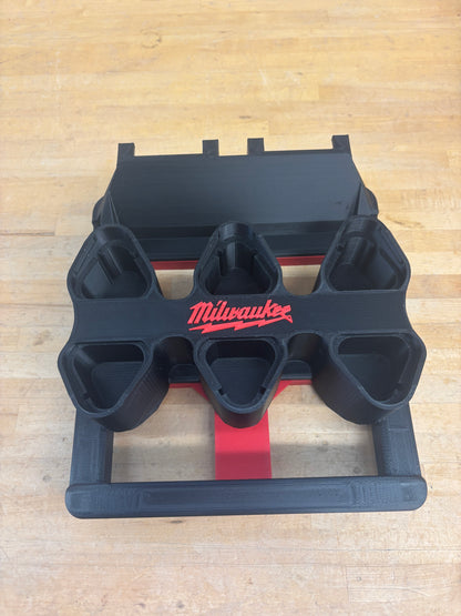 Milwaukee Packout Holder Carrier for Milwaukee M12 and M18 Batteries - holds 6xM12 and 2xM18 Batteries