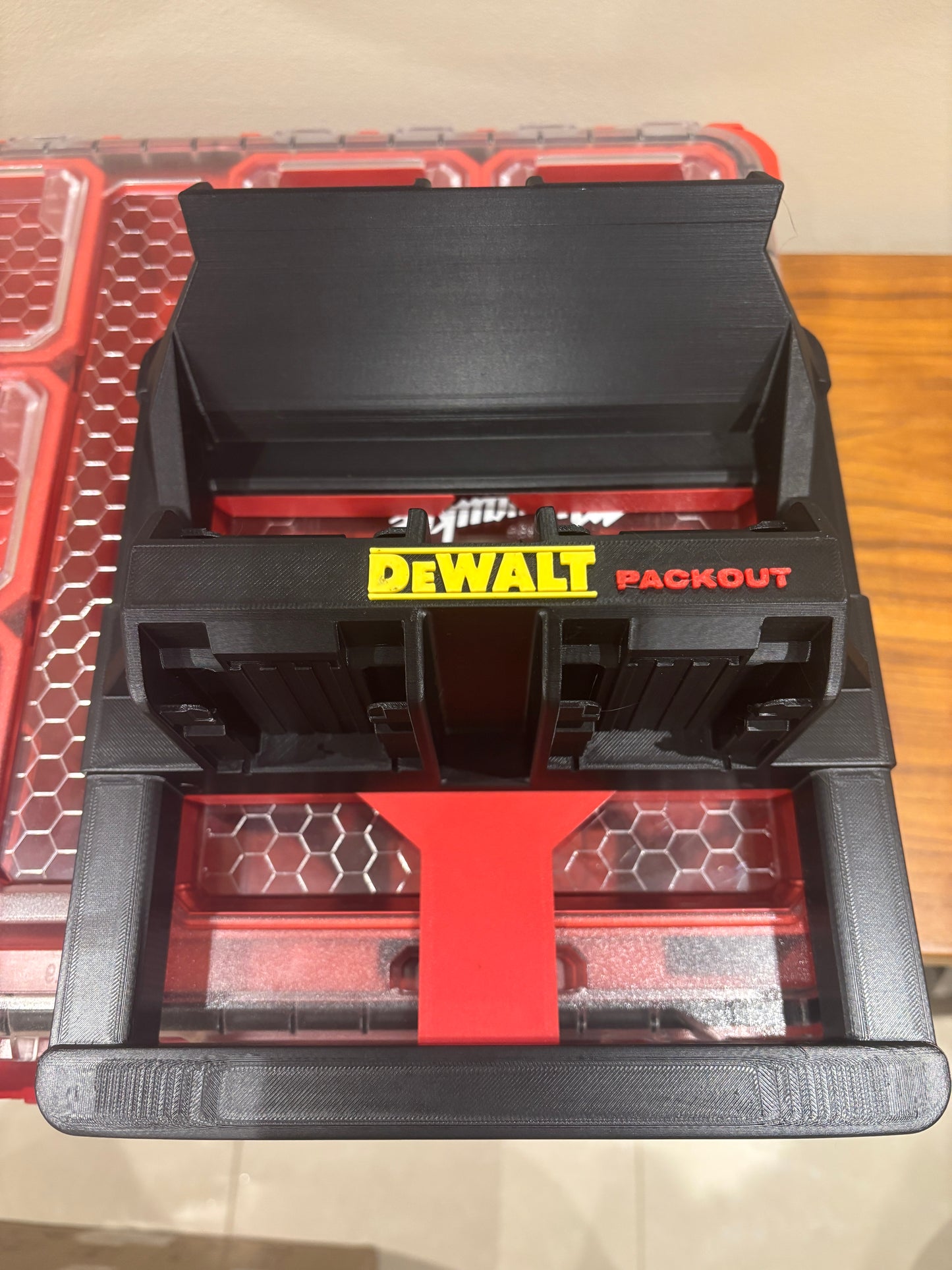 Milwaukee Packout Holder Carrier for DeWalt 20V and 60V Batteries - holds 6 Batteries