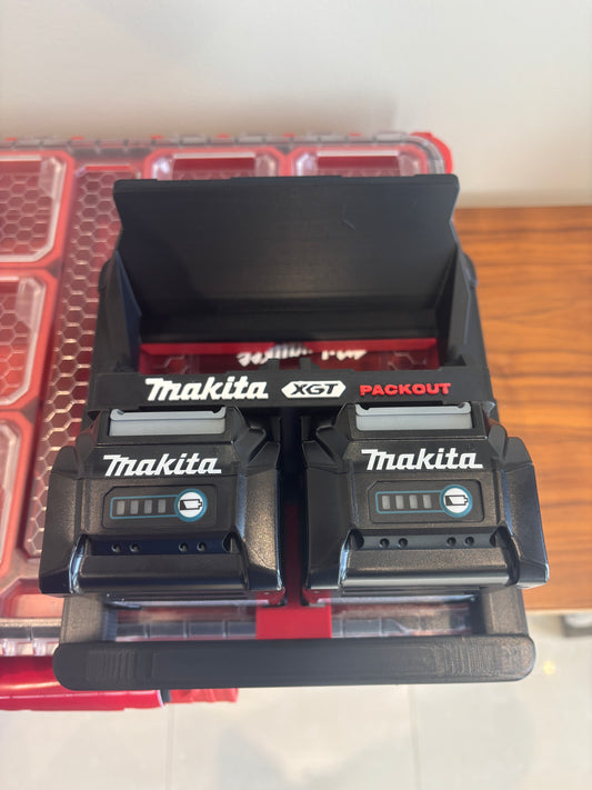 Milwaukee Packout Holder Carrier for Makita XGT 40V Batteries - holds 6 Batteries