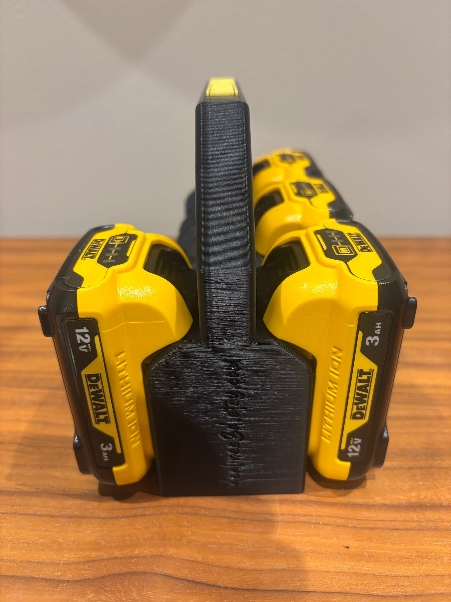 Battery Caddy for DeWalt 12V Batteries  – holds 6 Batteries, Optional Milwaukee Packout Mounting