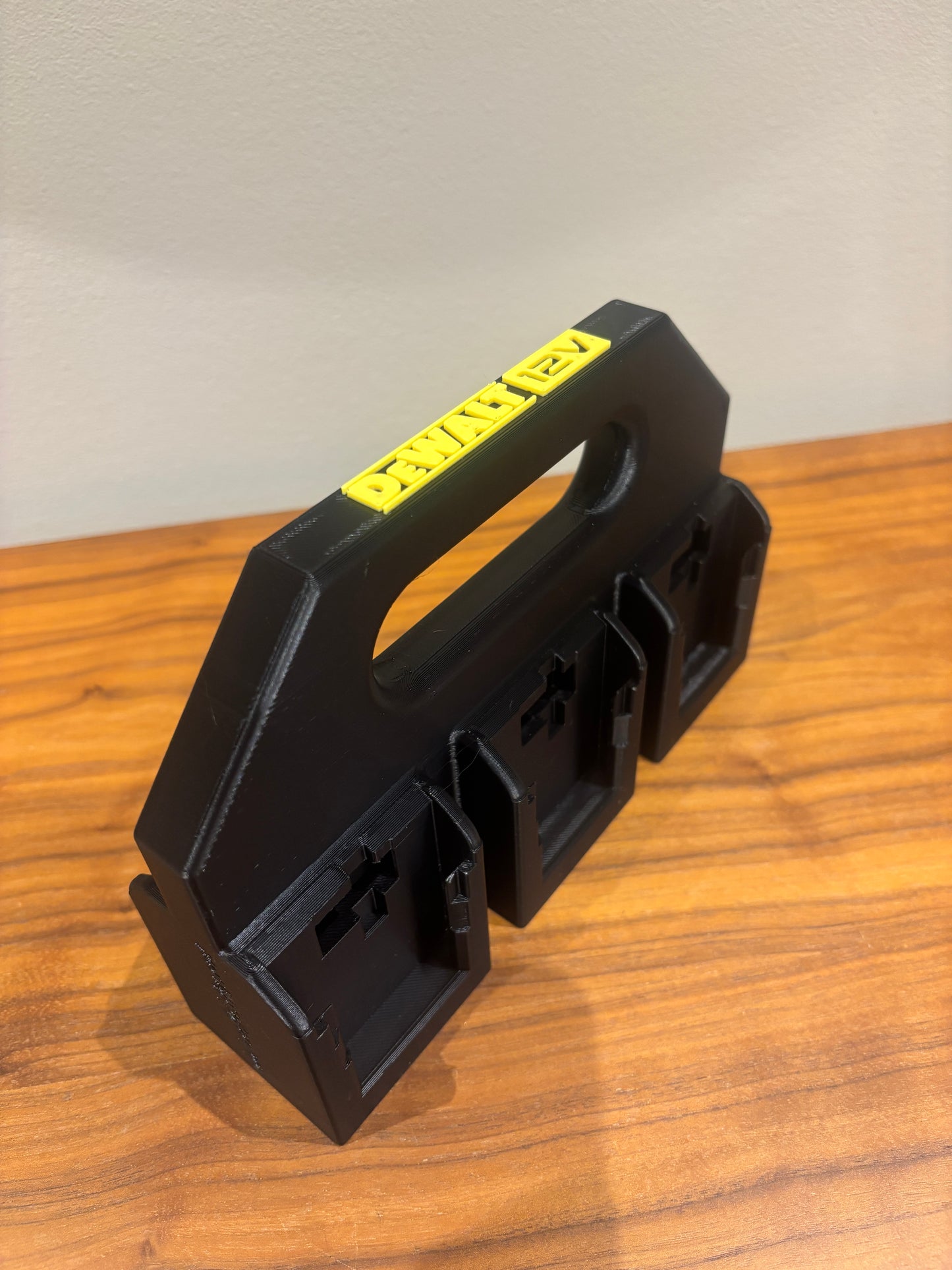 Battery Caddy for DeWalt 12V Batteries  – holds 6 Batteries, Optional Milwaukee Packout Mounting