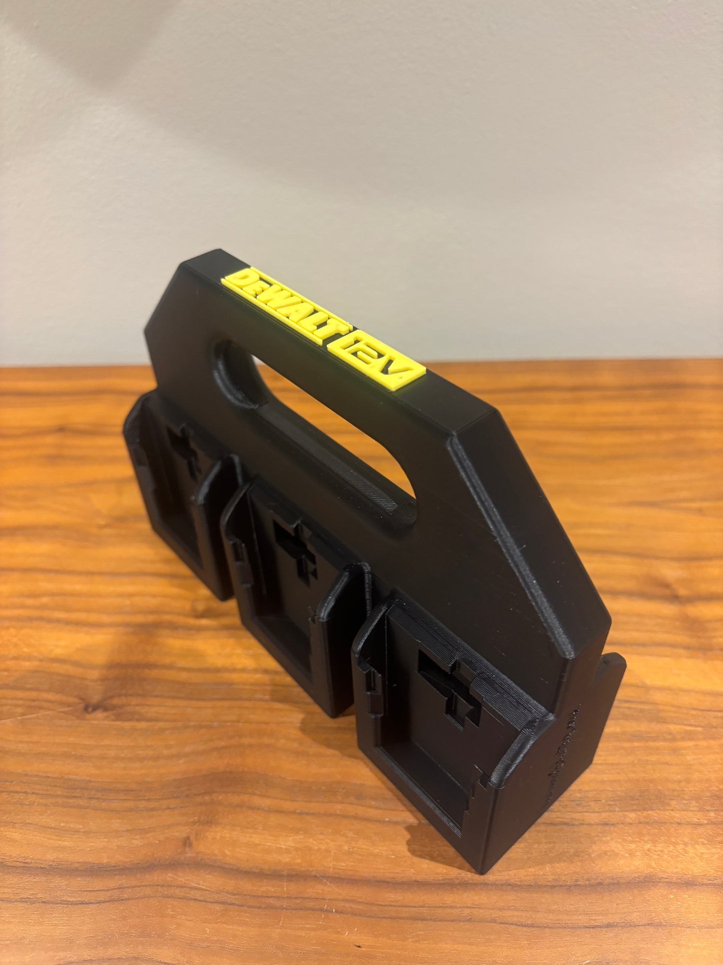 Battery Caddy for DeWalt 12V Batteries  – holds 6 Batteries, Optional Milwaukee Packout Mounting