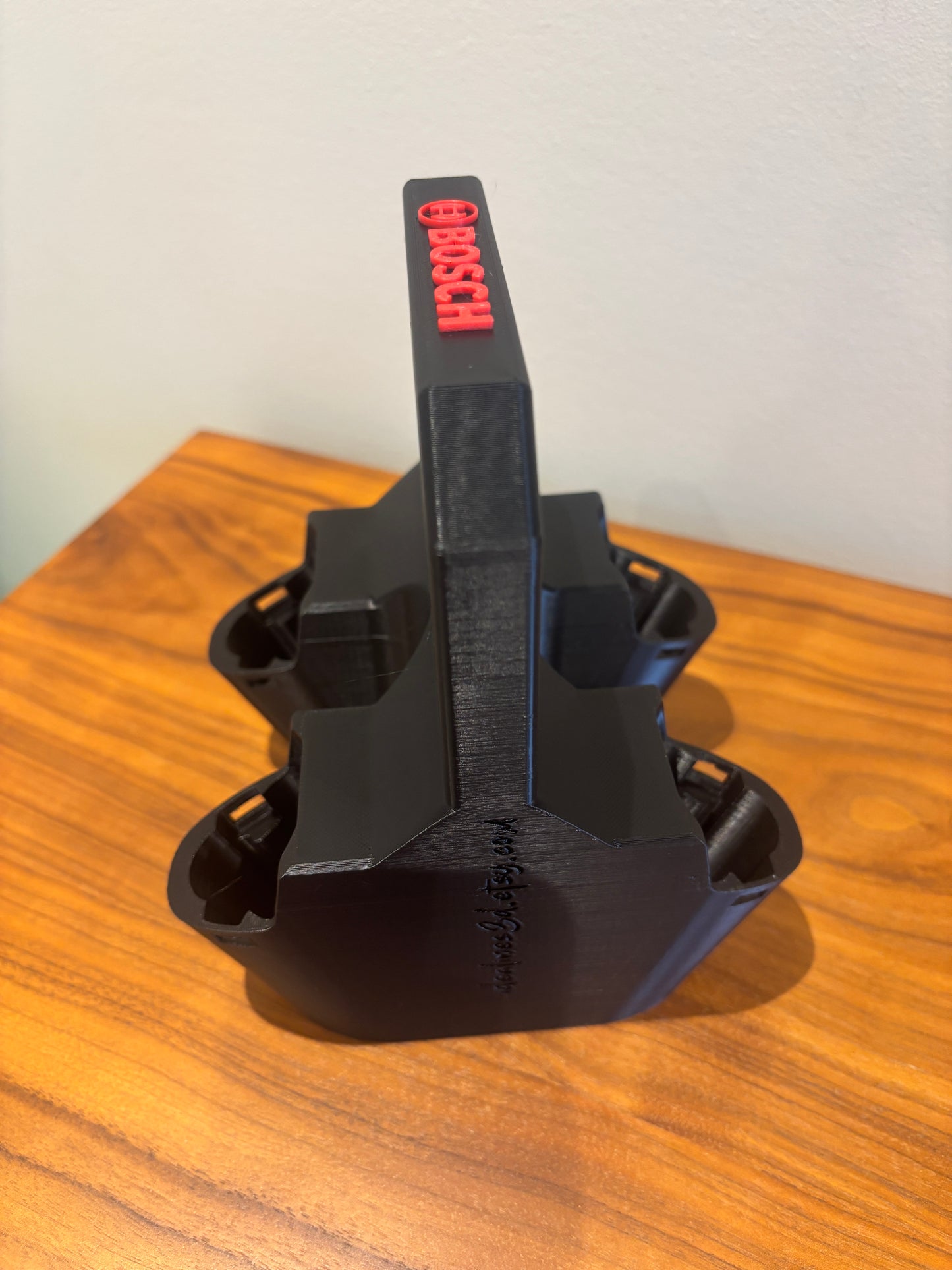 Battery Caddy for Bosch 12V Batteries  – holds 4 Batteries, Optional Milwaukee Packout Mounting