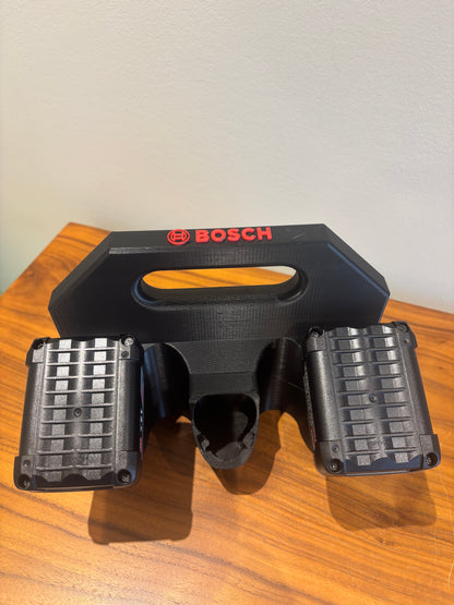 Battery Caddy for Bosch 12V Batteries  – holds 6 Batteries, Optional Milwaukee Packout Mounting