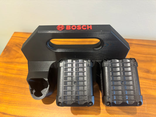 Battery Caddy for Bosch 12V Batteries  – holds 6 Batteries, Optional Milwaukee Packout Mounting