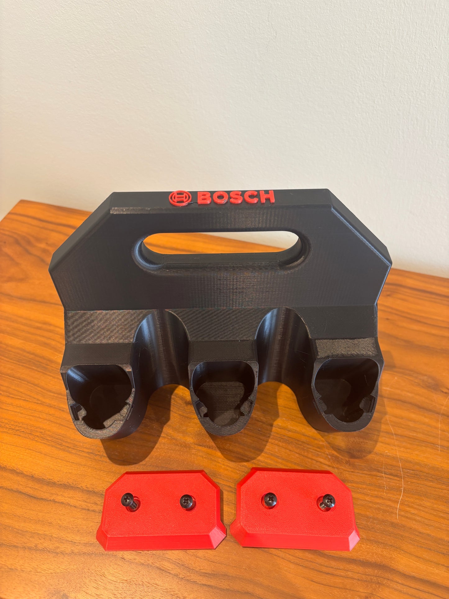 Battery Caddy for Bosch 12V Batteries  – holds 6 Batteries, Optional Milwaukee Packout Mounting