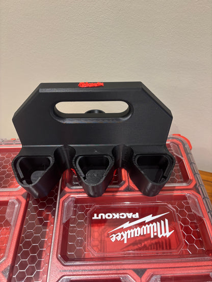 Battery Caddy for Milwaukee M12 Batteries  – holds 6 Batteries, Optional Milwaukee Packout Mounting
