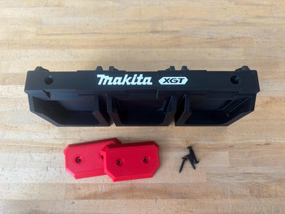 Wall Mount Holder for Makita 40V XGT Batteries – holds 6 Batteries, Optional Packout Mounting