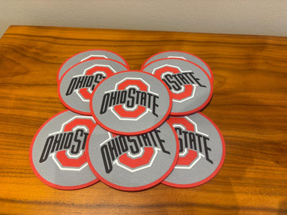 NCAAF College Football Ohio State Buckeyes Drink Coasters (pack of 4 or 8)
