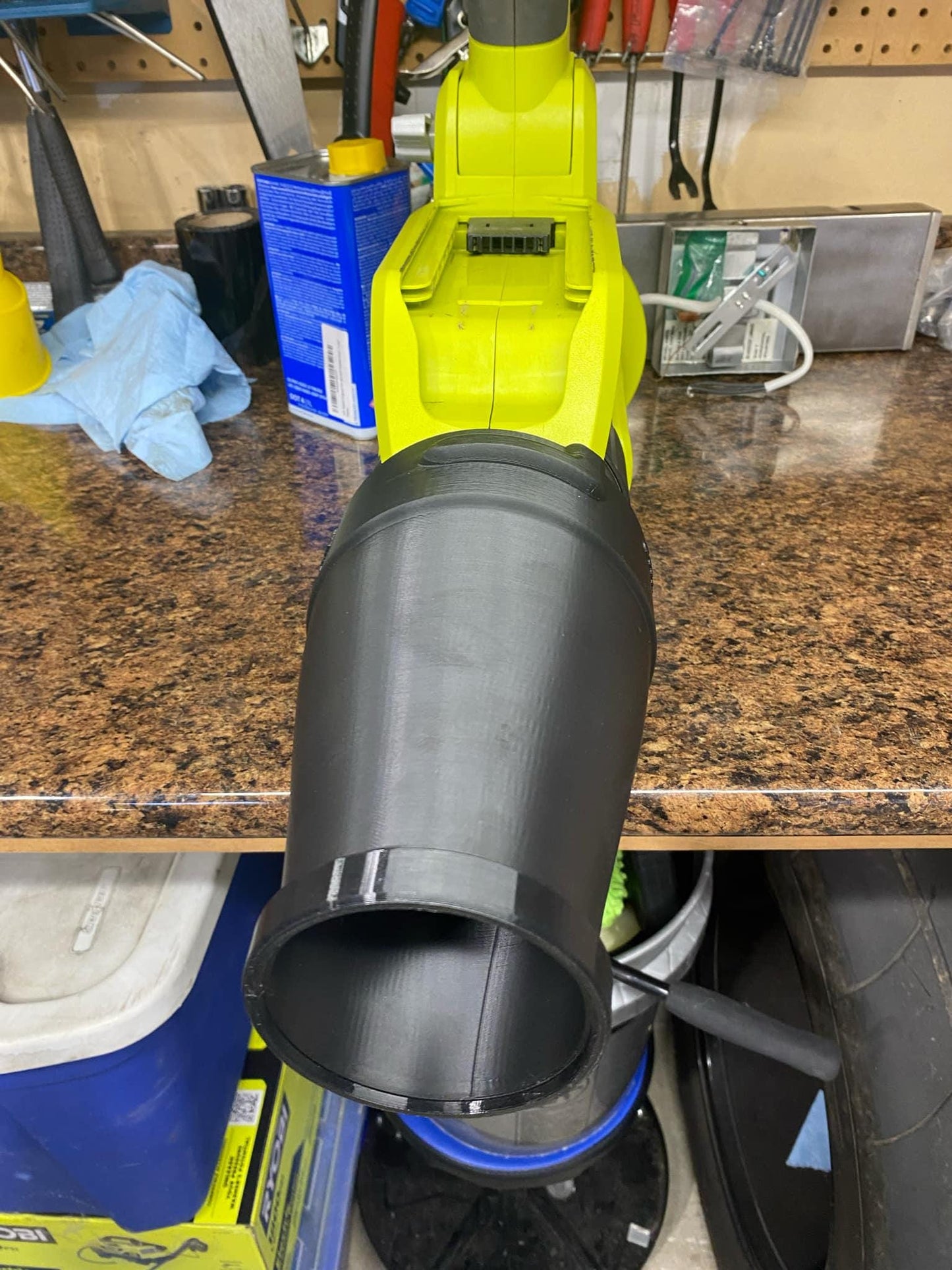Short Round Nozzle For RYOBI 110MPH 525CFM 40V Jet Fan Leaf Blower RY40408VNM, RY40406VNM