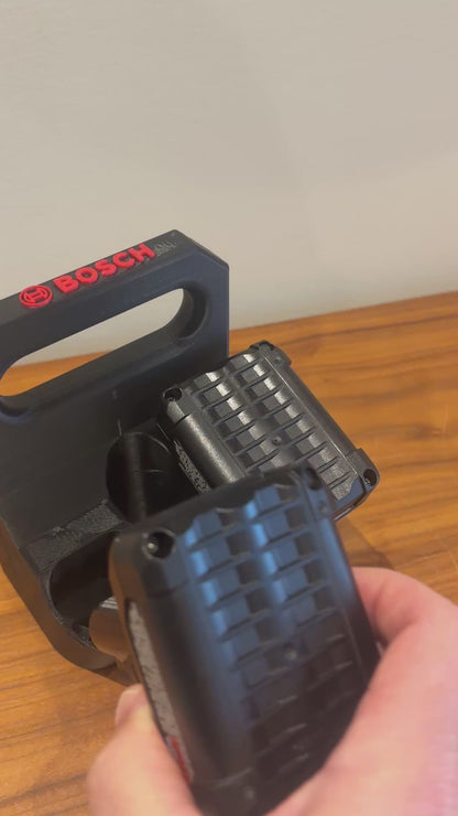 Battery Caddy for Bosch 12V Batteries  – holds 4 Batteries, Optional Milwaukee Packout Mounting