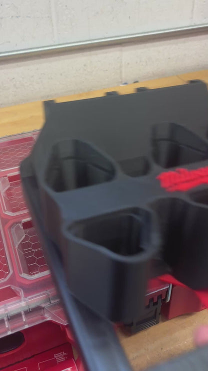 Milwaukee Packout Holder Carrier for Milwaukee M12 and M18 Batteries - holds 6xM12 and 2xM18 Batteries